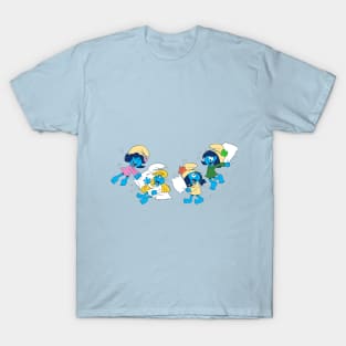 Smurf Girls Pillow Fight T-Shirt